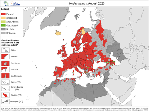 Zecche, Europa ad alto rischio